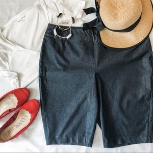 Chico’s So Slimming Chambray Bermuda Shorts